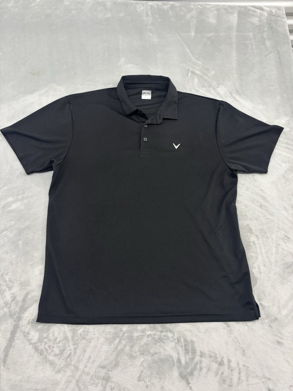 Callaway Golf Polo Shirt Mens XXL Black Opti Tech Performance Short sleeve